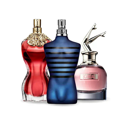 Kit de 3 perfumes LA BELLE, ULTRA MALE y Gaultier SCANDAL 100 ml